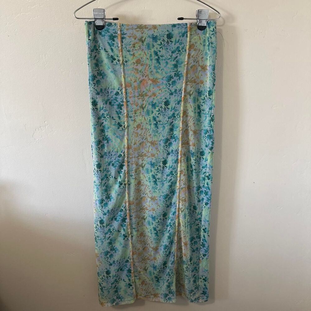 Topshop Women's Multi Colored Midi Skirt, Size 8/M
